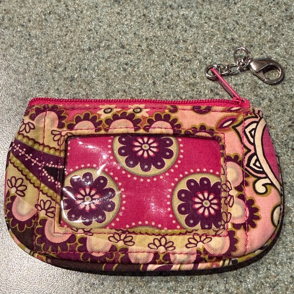 Vera Bradley Clip Zip ID Case in a retired paisley pattern Lilli Bell